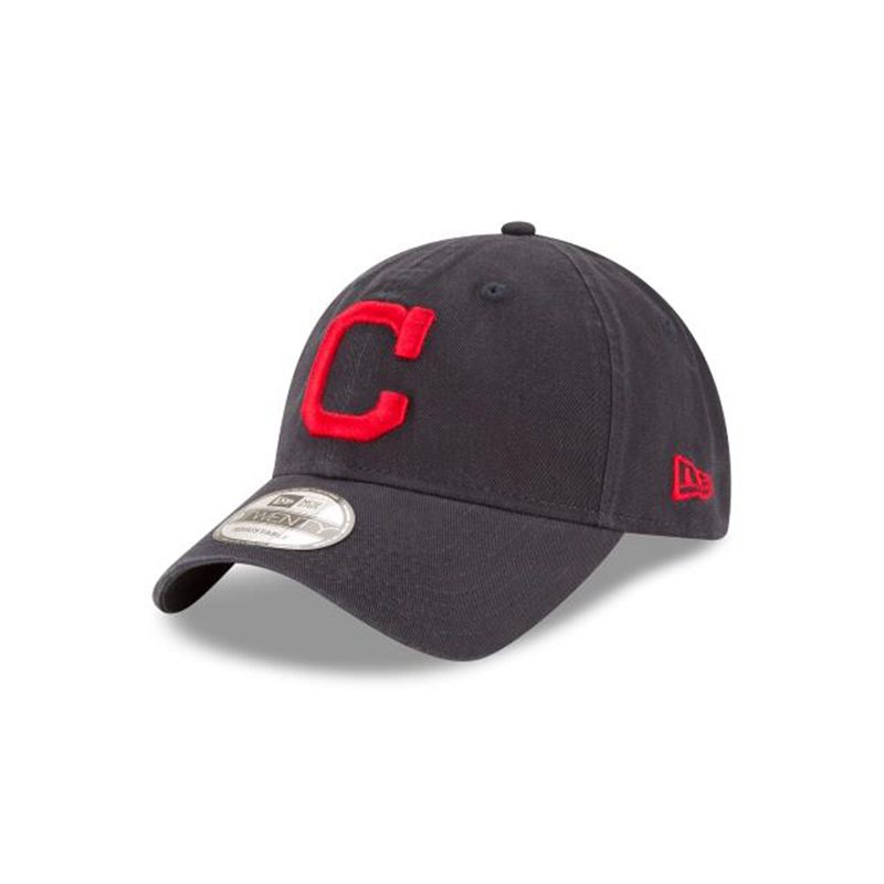 MLB Cleveland Indians Core Classic Road 9Twenty Adjustable (GTB9131) - Blue New Era Caps